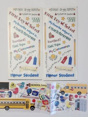 NWT First Day Of School Scrapbooking Sticker Lot
